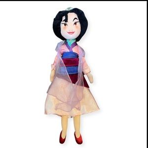 DISNEY PLUSH MULAN MEDIUM STUFFED PRINCESS DOLL AUTHENTIC